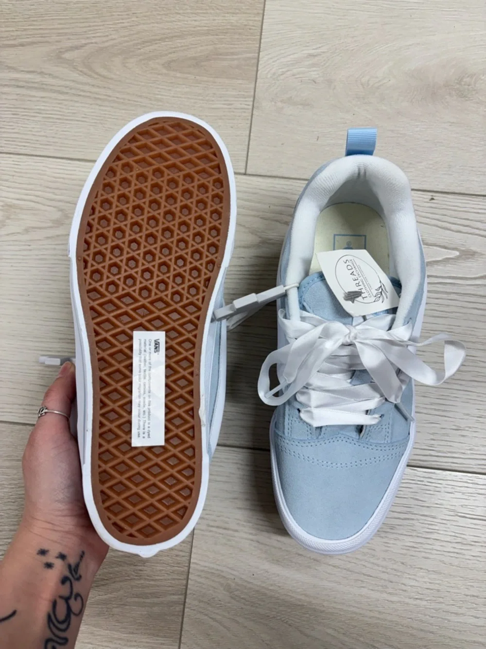 New Vans Knu Stack Vintage Satin Platform Sneakers - Picture 8 of 8